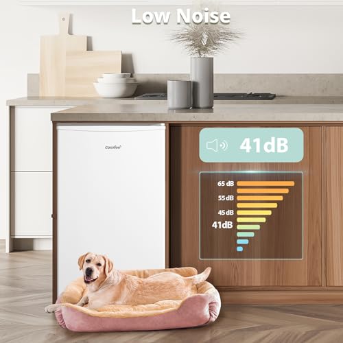 COMFEE' RCU60WH2(E) 60 Litre Freestanding Under Counter, 48cm Upright Freezer Adjustable Thermostat