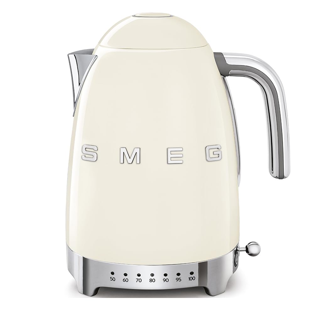 Jug Kettle, LED Display, 7 Temperature Settings, Acoustic Alarm, 3KW, 1.7L, Cream