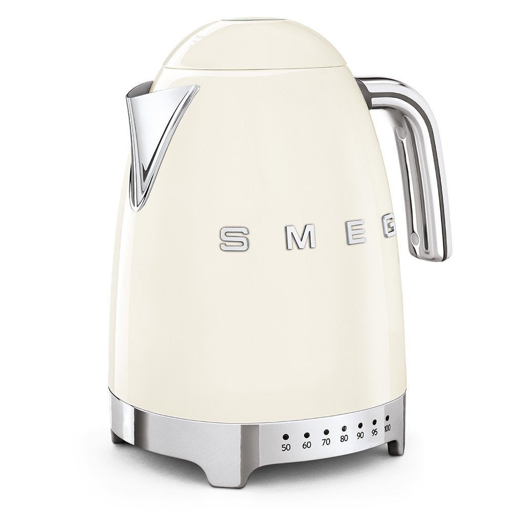 Jug Kettle, LED Display, 7 Temperature Settings, Acoustic Alarm, 3KW, 1.7L, Cream