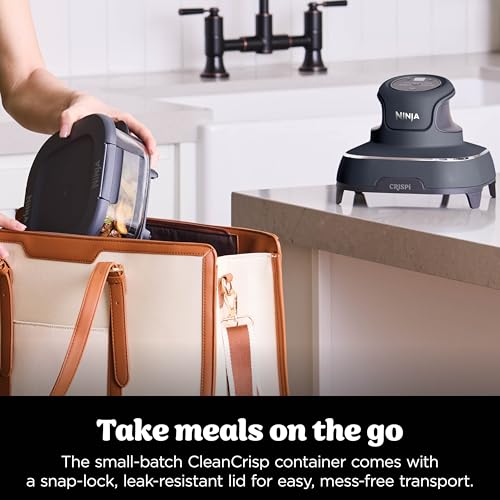 Ninja CRISPi Portable Air Fryer, 3.8L, 4-in-1: Air Fry, Roast, Keep Warm, Recrisp