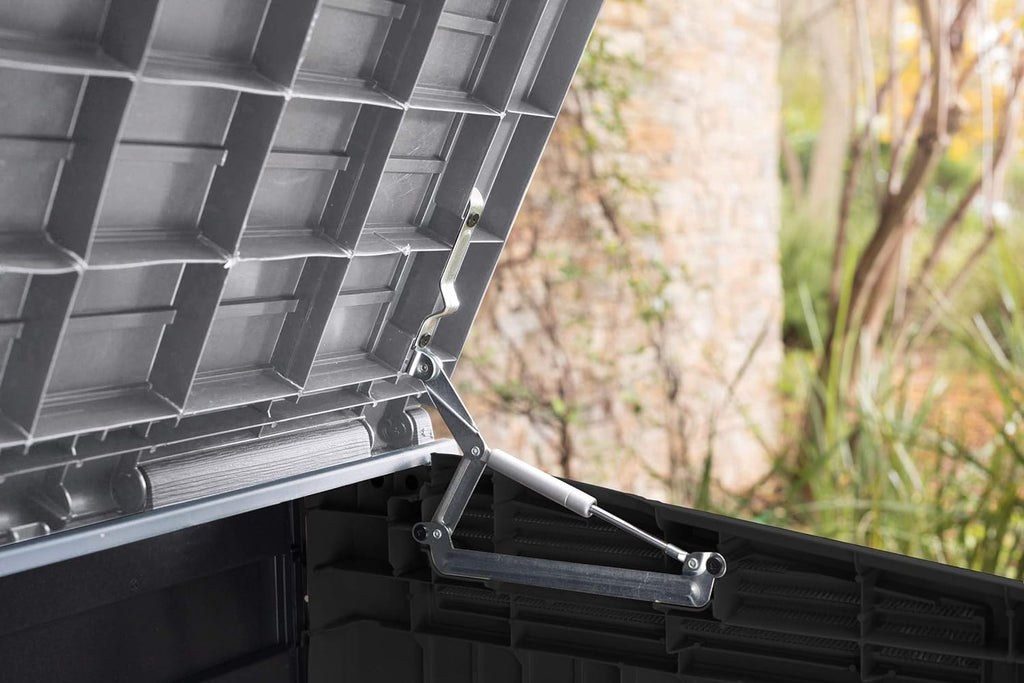 Keter Store it Out Nova Outdoor Garden Storage Shed, 32 x 71.5 x 113.5 cm, Dark Grey with Light Grey Lid