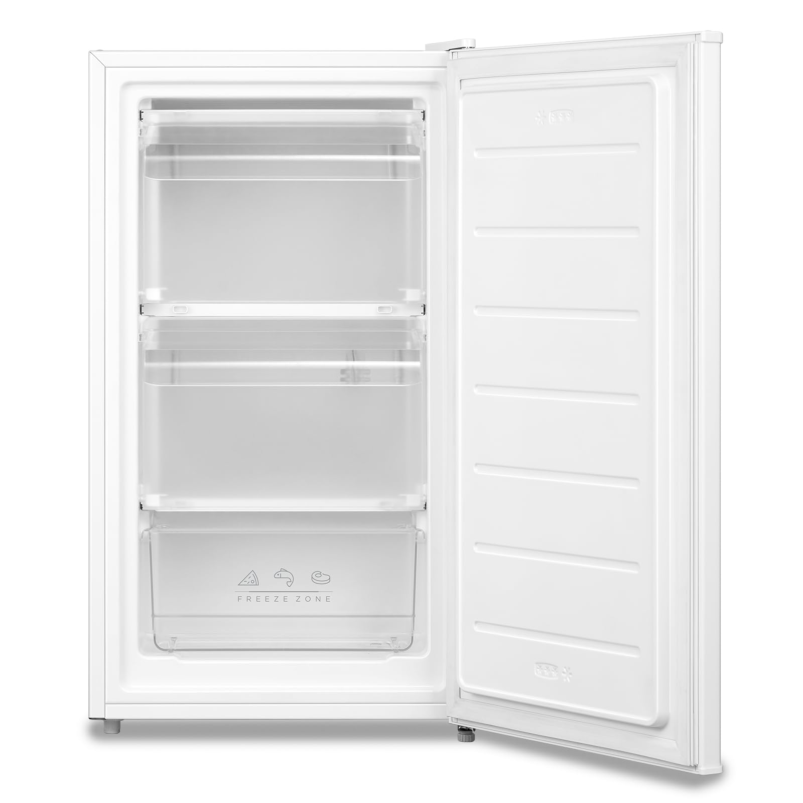 COMFEE' RCU60WH2(E) 60 Litre Freestanding Under Counter, 48cm Upright Freezer Adjustable Thermostat