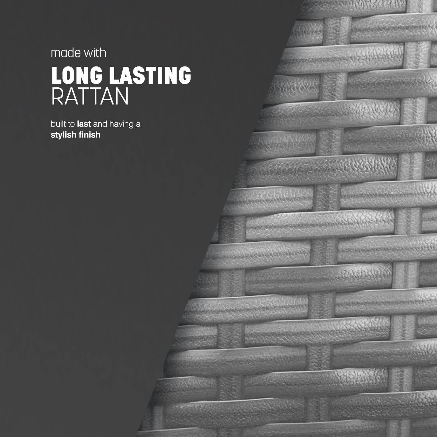 KEPLIN 4pc Rattan Garden Furniture Set – Outdoor Lounger Sofa, Chairs and Table Bistro Set for Lawn