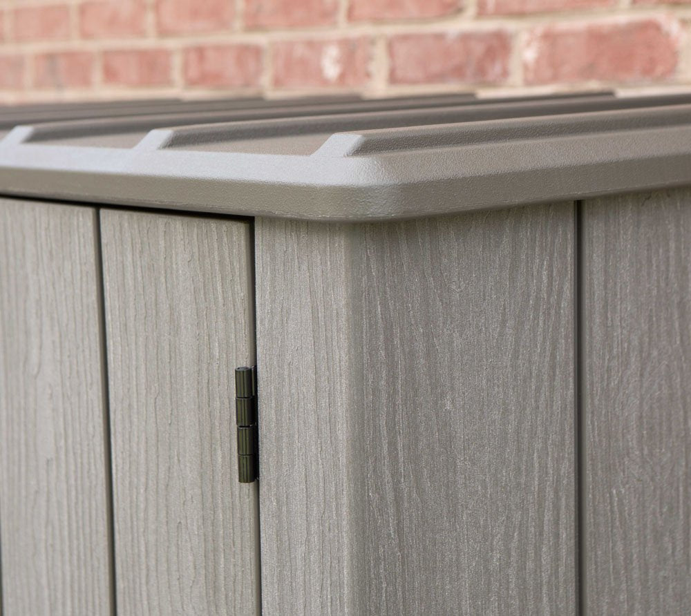 Lifetime 60209 Vertical Storage Shed (53 Cubic feet), Roof Brown, 74 x 142 x 174 cm