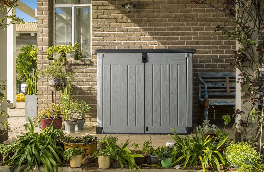 Keter Store It Out Pro Outdoor Garden Furniture Storage Shed Grey| Fade Free | All Weather Resistant