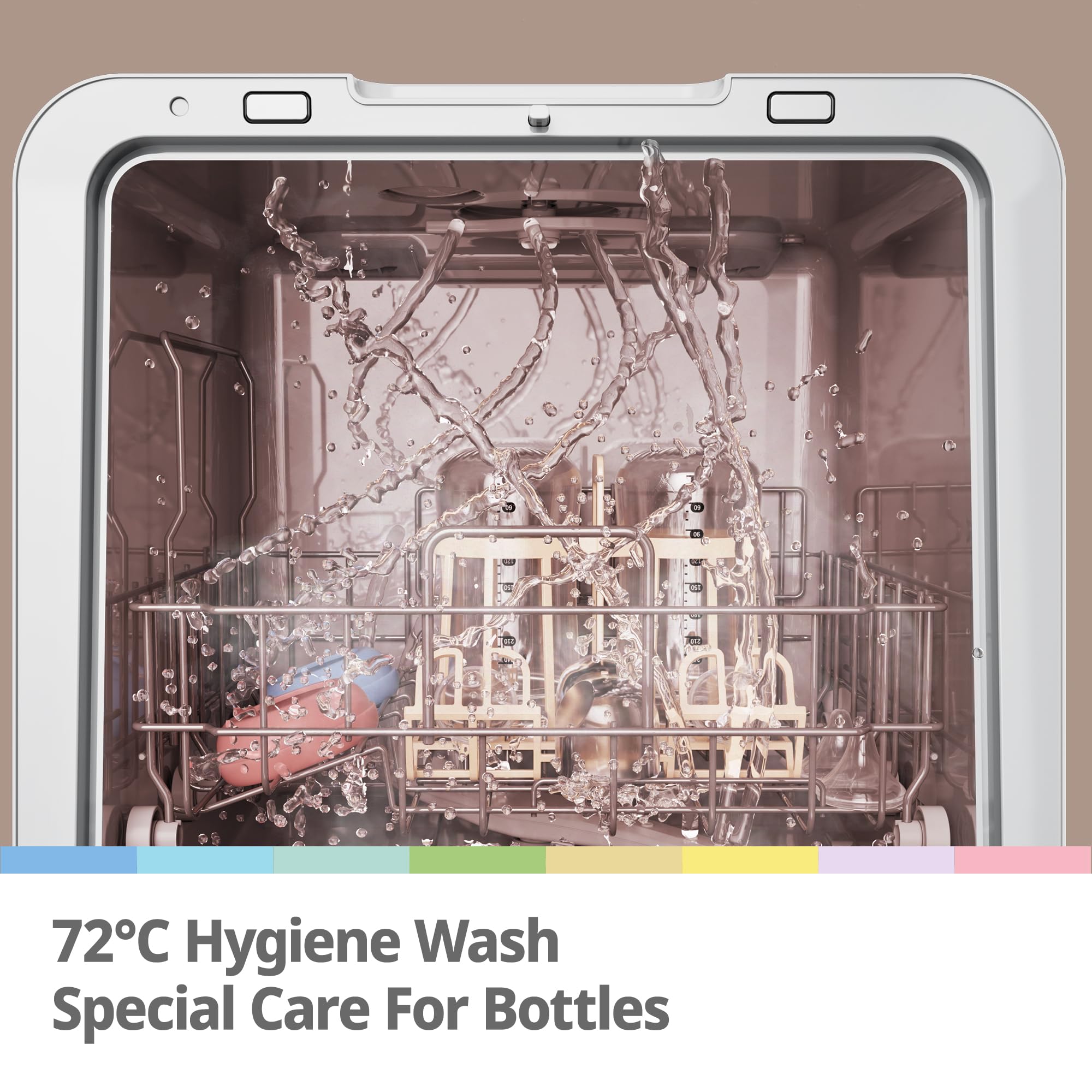 COMFEE' Table Top Dishwasher 7+3 Programs Mini Tabletop Dishwasher No Plumbing - White