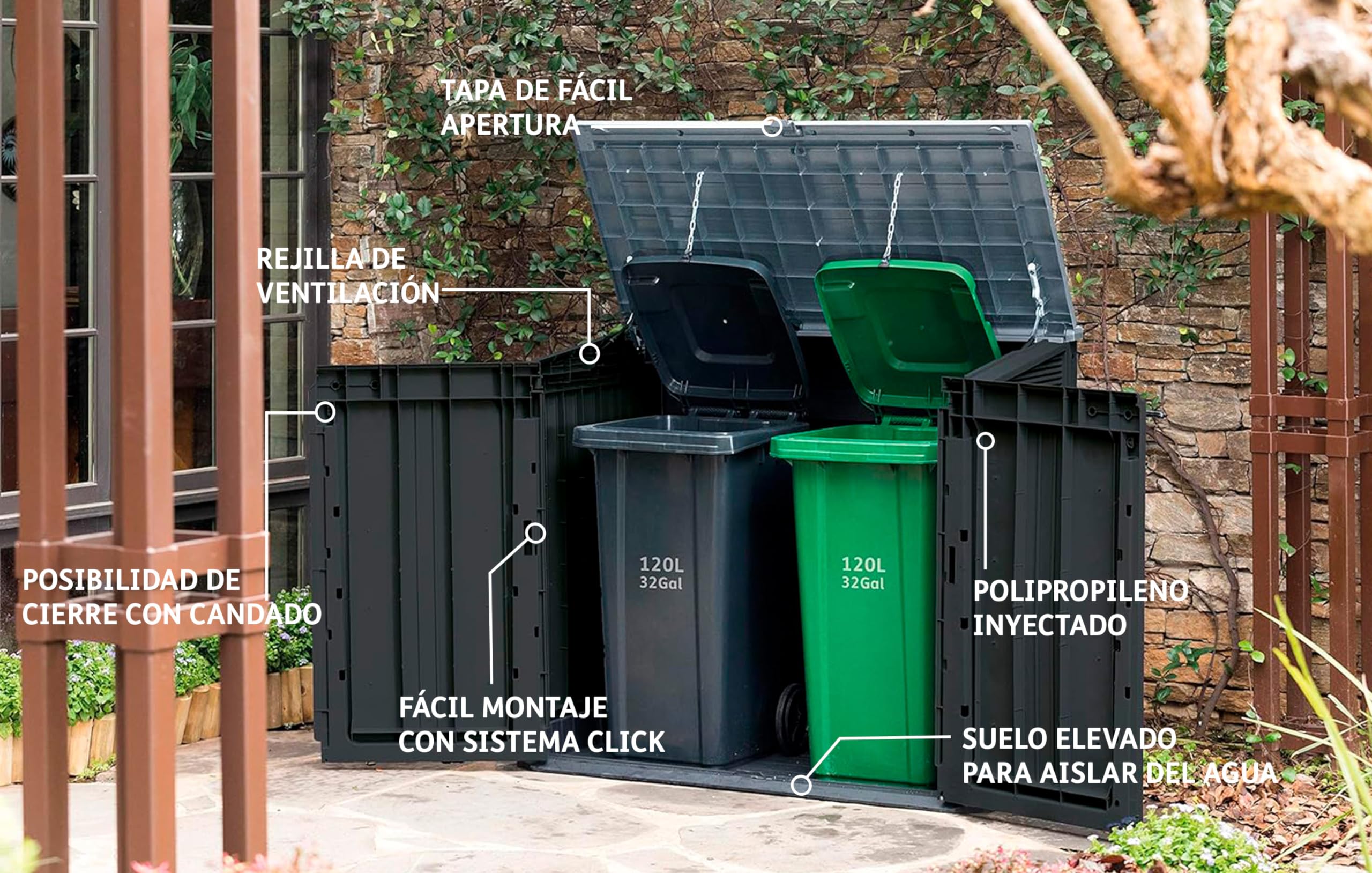 Keter Store it Out Nova Outdoor Garden Storage Shed, 32 x 71.5 x 113.5 cm, Dark Grey with Light Grey Lid